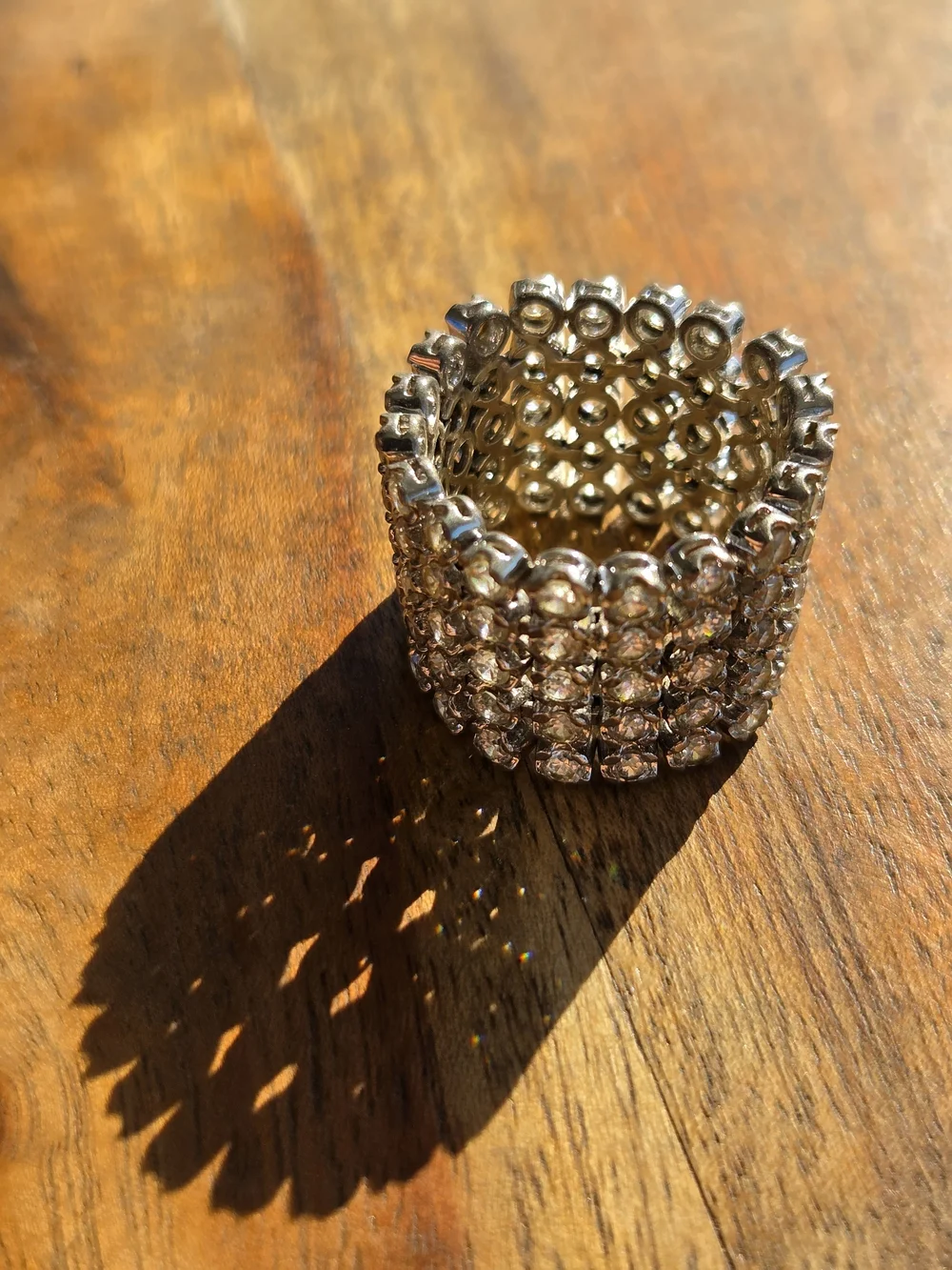 Sterling Silver Cz Mesh Eternity Ring - 925